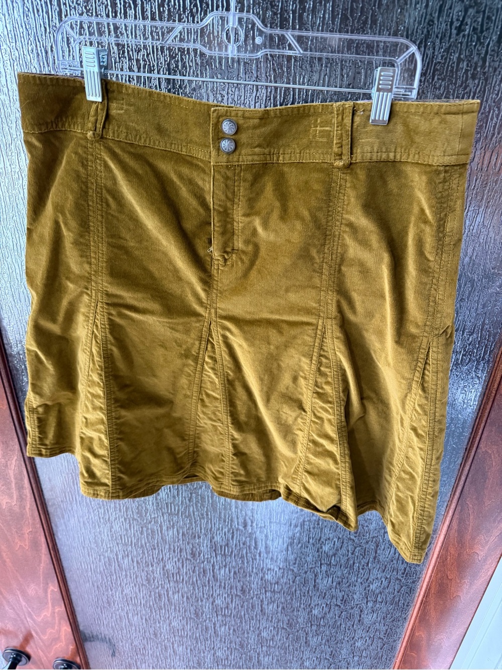Athleta Mustard Olive A-Line Skirt 14 #fall